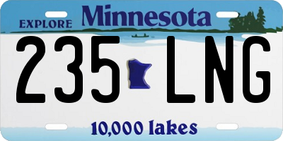 MN license plate 235LNG