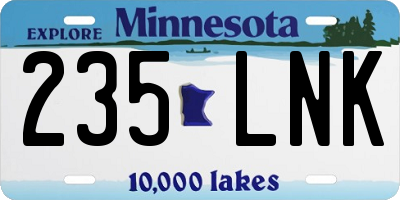 MN license plate 235LNK