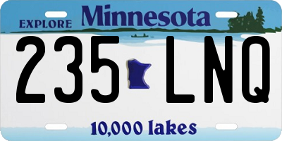 MN license plate 235LNQ