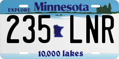 MN license plate 235LNR