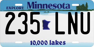 MN license plate 235LNU