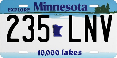 MN license plate 235LNV