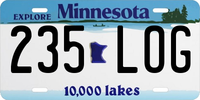 MN license plate 235LOG