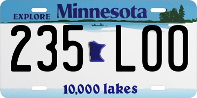 MN license plate 235LOO