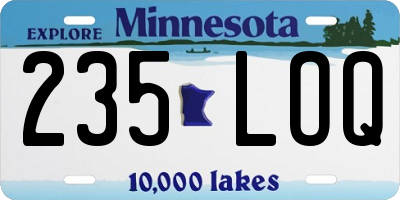 MN license plate 235LOQ