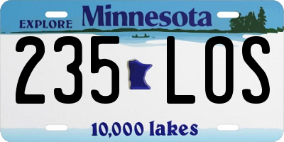 MN license plate 235LOS