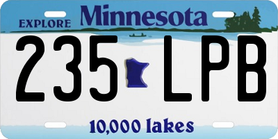 MN license plate 235LPB