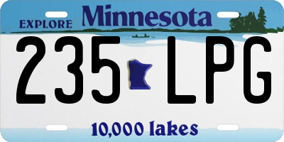 MN license plate 235LPG