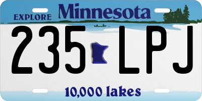 MN license plate 235LPJ