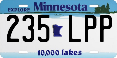 MN license plate 235LPP