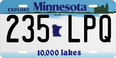 MN license plate 235LPQ