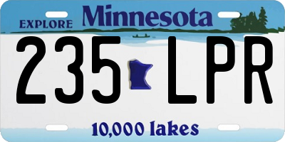 MN license plate 235LPR