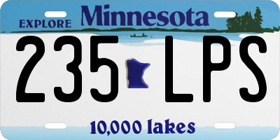 MN license plate 235LPS