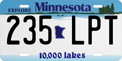 MN license plate 235LPT