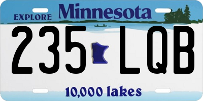 MN license plate 235LQB