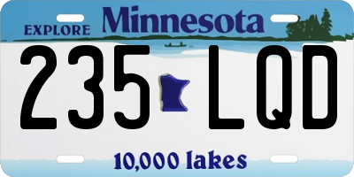 MN license plate 235LQD