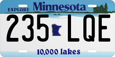 MN license plate 235LQE