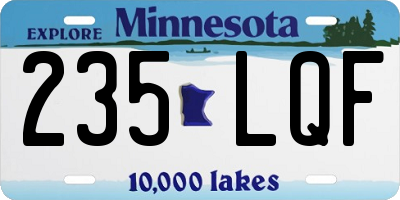 MN license plate 235LQF