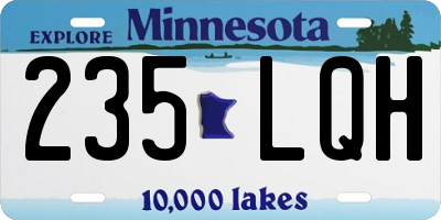 MN license plate 235LQH