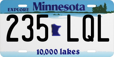 MN license plate 235LQL