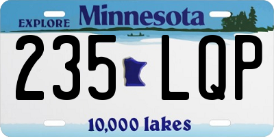 MN license plate 235LQP