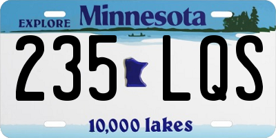 MN license plate 235LQS