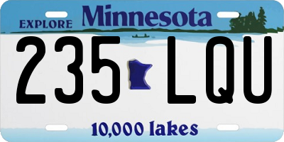 MN license plate 235LQU
