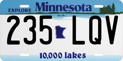 MN license plate 235LQV