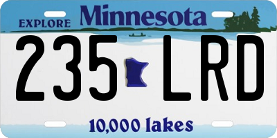 MN license plate 235LRD