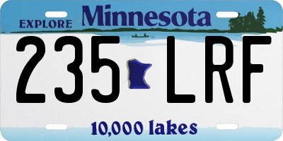 MN license plate 235LRF