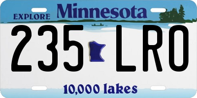 MN license plate 235LRO