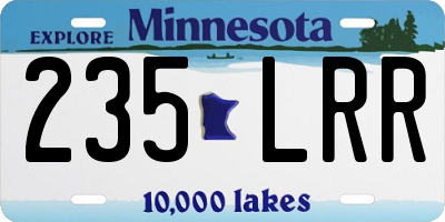 MN license plate 235LRR