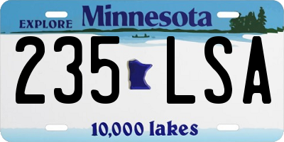 MN license plate 235LSA