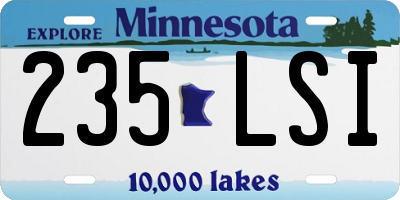 MN license plate 235LSI