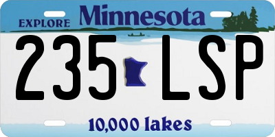 MN license plate 235LSP