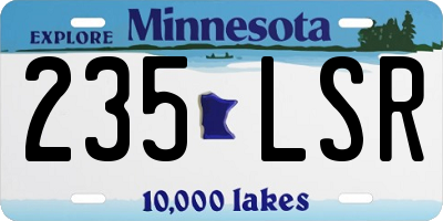 MN license plate 235LSR
