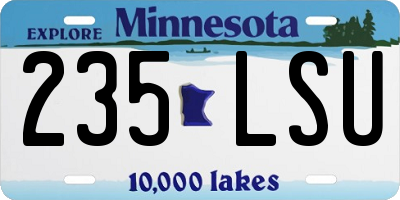 MN license plate 235LSU