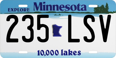 MN license plate 235LSV