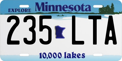 MN license plate 235LTA
