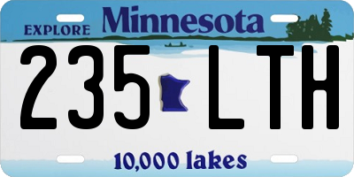 MN license plate 235LTH