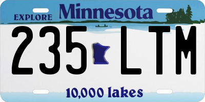 MN license plate 235LTM