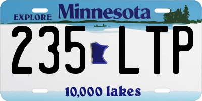 MN license plate 235LTP