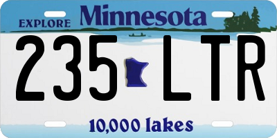 MN license plate 235LTR