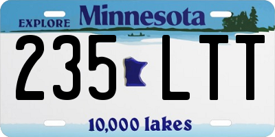 MN license plate 235LTT