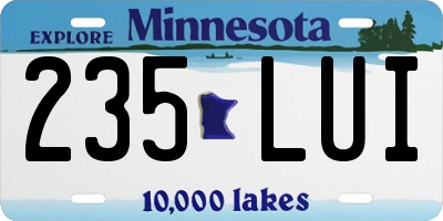 MN license plate 235LUI