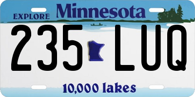 MN license plate 235LUQ