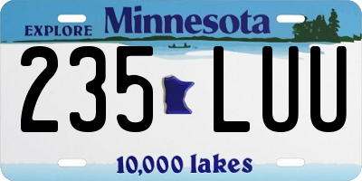 MN license plate 235LUU