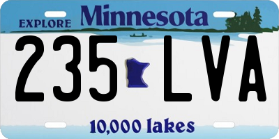 MN license plate 235LVA