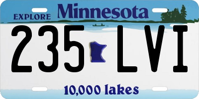MN license plate 235LVI