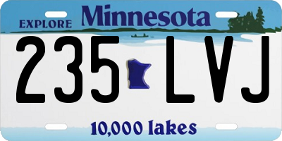 MN license plate 235LVJ